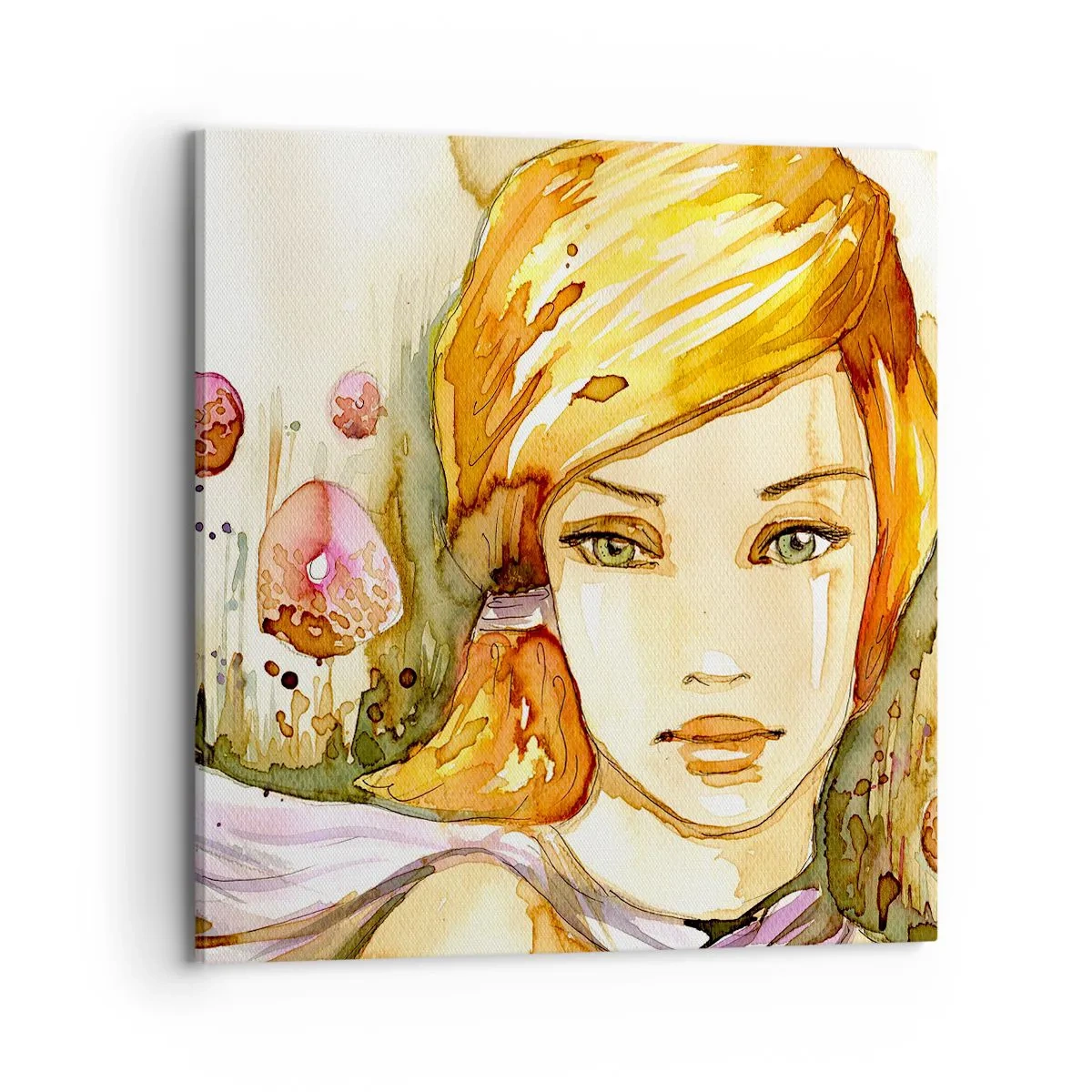 Bild auf Leinwand - Leinwandbild - Ein smaragdgrüner Look, der die Wut beruhigt - 70x70 cm