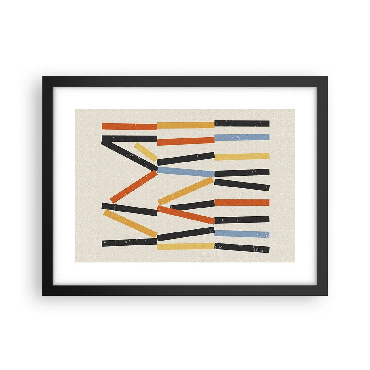 Poster in einem schwarzem Rahmen - Komposition auf der Ebene - 40x30 cm