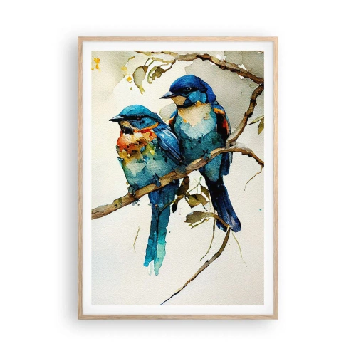 Poster in einem Rahmen aus heller Eiche - War er beleidigt? - 70x100 cm