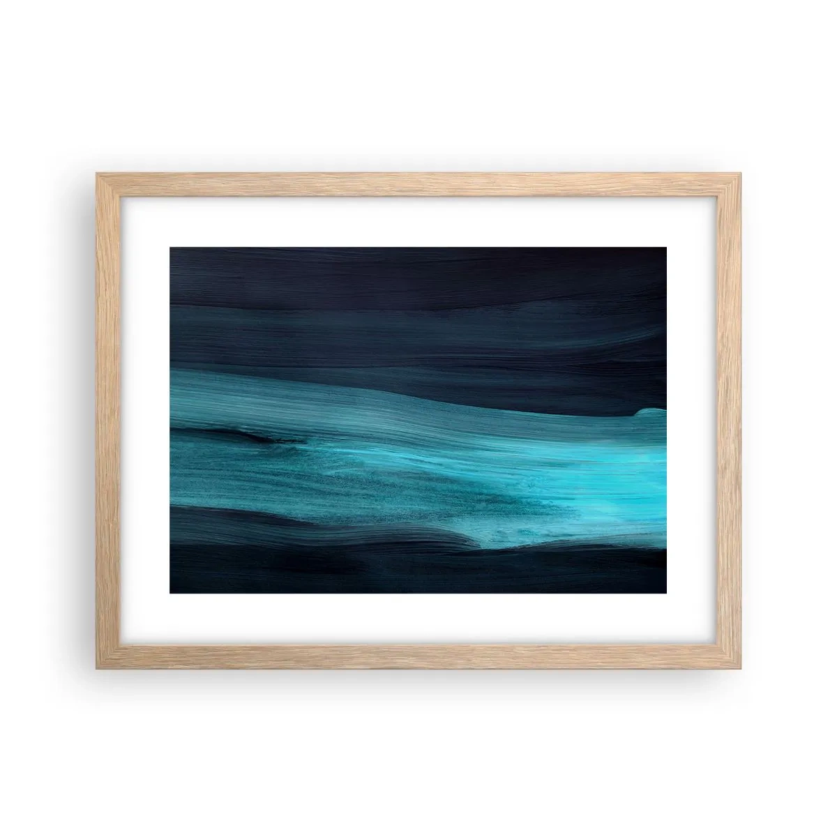 Poster in einem Rahmen aus heller Eiche - Gehen Sie mit dem Strom - 40x30 cm