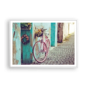 Poster in einem weißen Rahmen - Ich komme gleich wieder - 100x70 cm