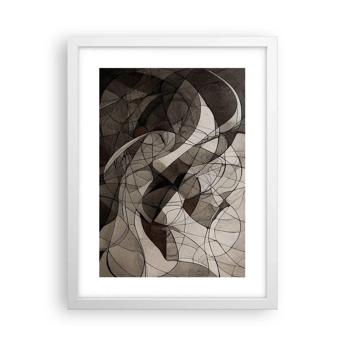 Poster in einem weißen Rahmen - Zirkulation von Erdfarben - 30x40 cm