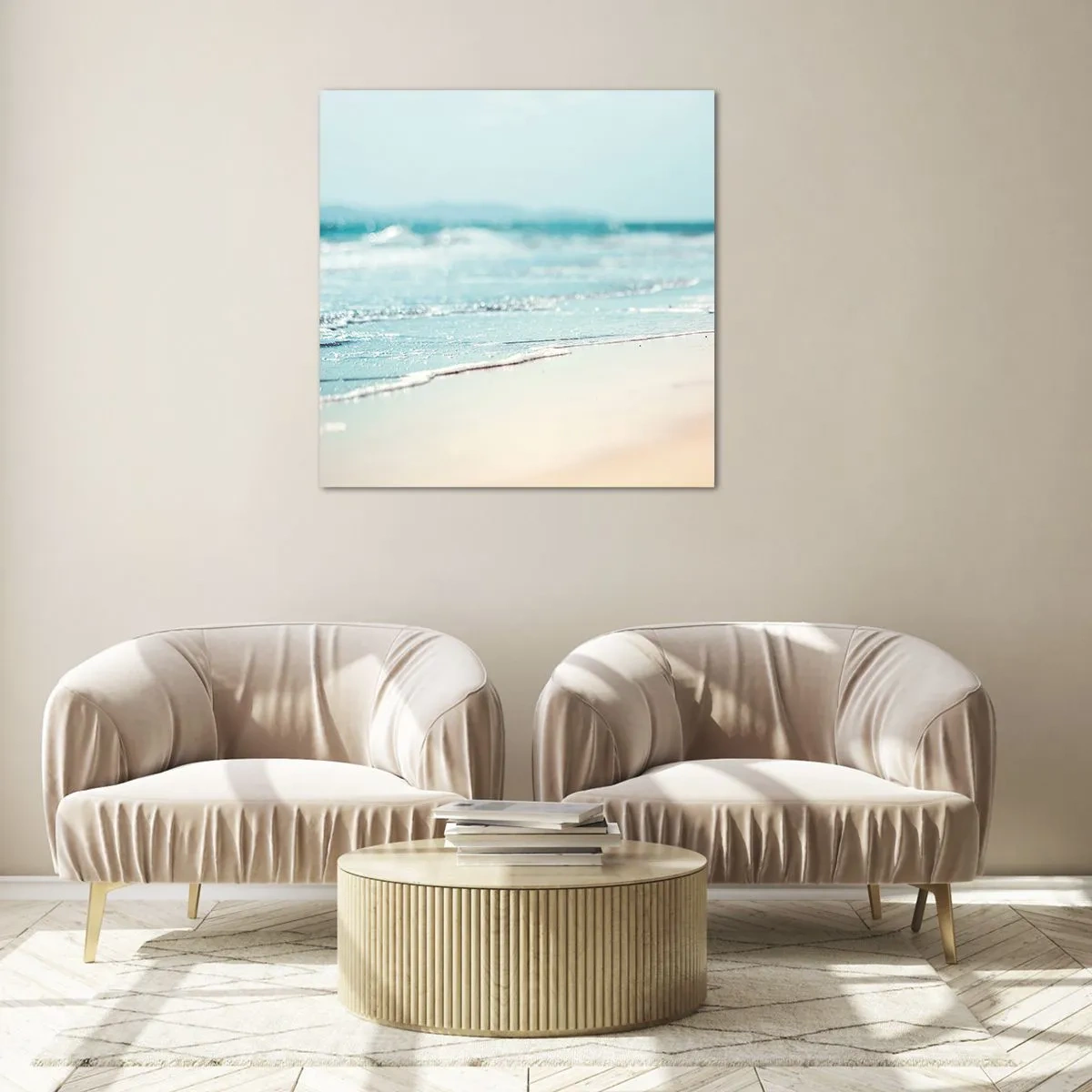 Glasbild - Bild auf glas - Hitze und Lärm - 70x70 cm