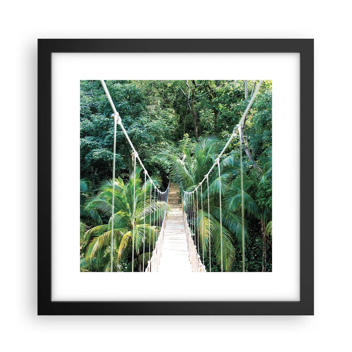 Poster in einem schwarzem Rahmen - Willkommen im Dschungel! - 30x30 cm