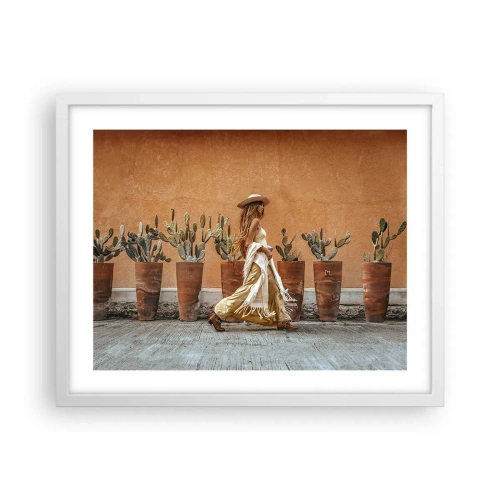 Poster in einem weißen Rahmen - Hippie-Stil - 50x40 cm