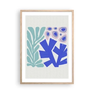 Poster in einem Rahmen aus heller Eiche - Unterwassergarten - 50x70 cm