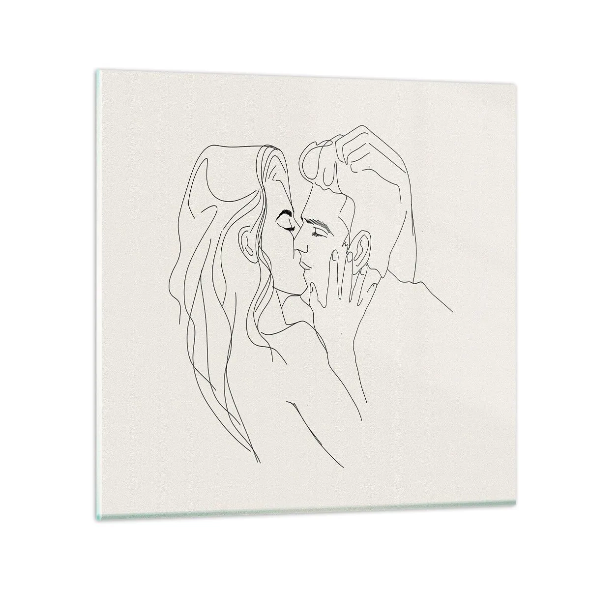 Glasbild - Bild auf glas - Verstrickt im Gefühl - 60x60 cm