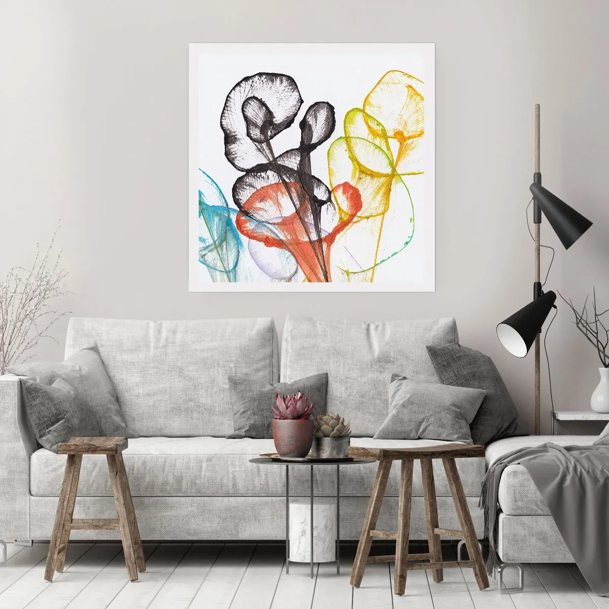 Poster - Blumen mit Seele - 30x30 cm