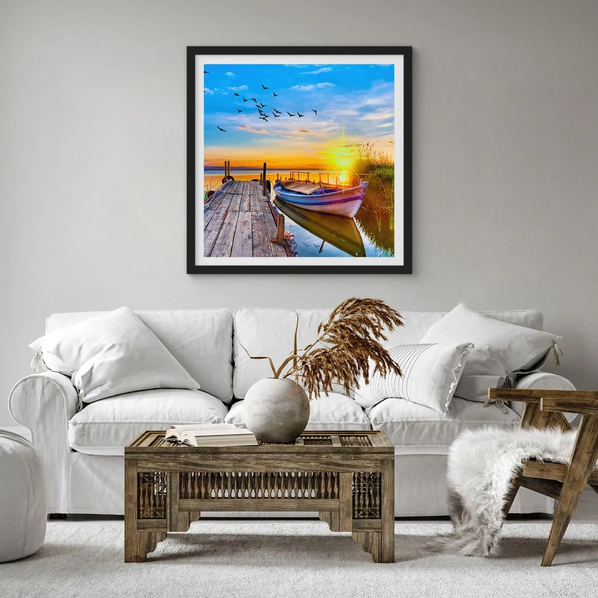 Poster in einem schwarzem Rahmen - Bis morgen - 60x60 cm