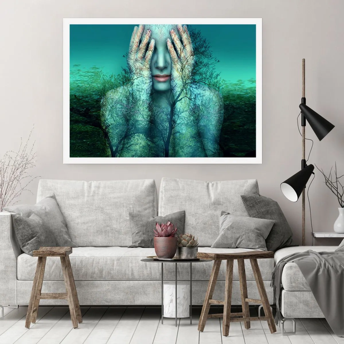Poster - Eingetaucht in Blau - 50x40 cm