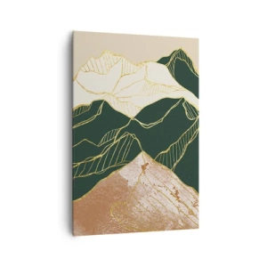 Bild auf Leinwand - Leinwandbild - Goldene Spitzen - 70x100 cm