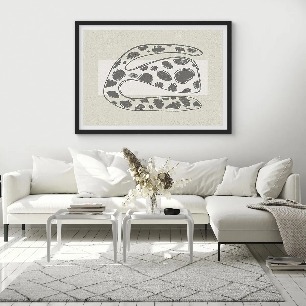 Poster in einem schwarzem Rahmen - Seltsame Kreatur - 50x40 cm