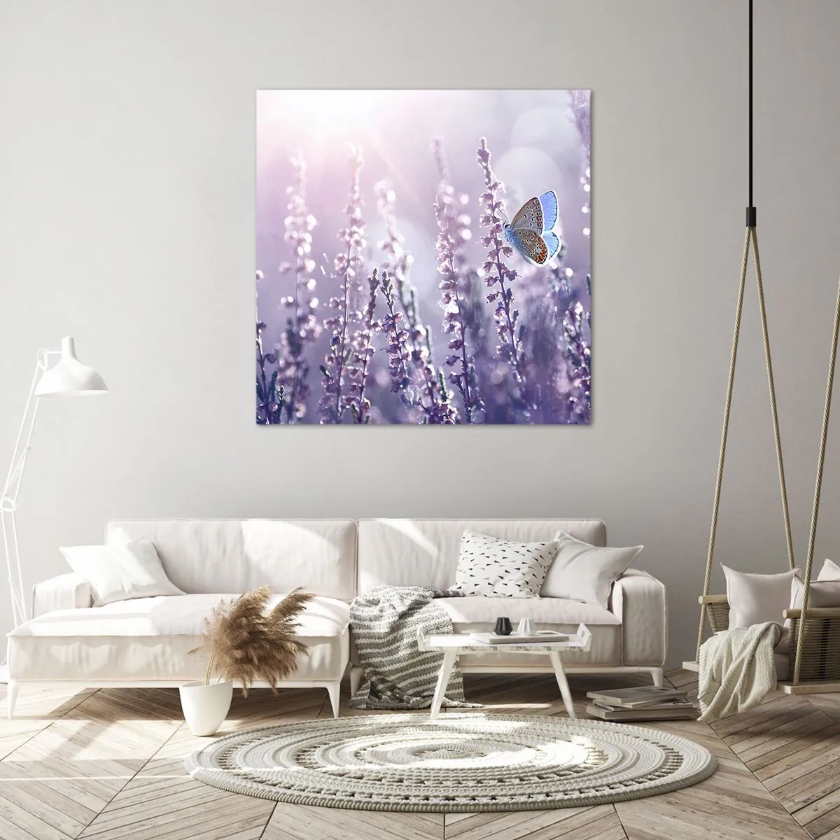Bild auf Leinwand - Leinwandbild - Schmetterlingskuss - 30x30 cm