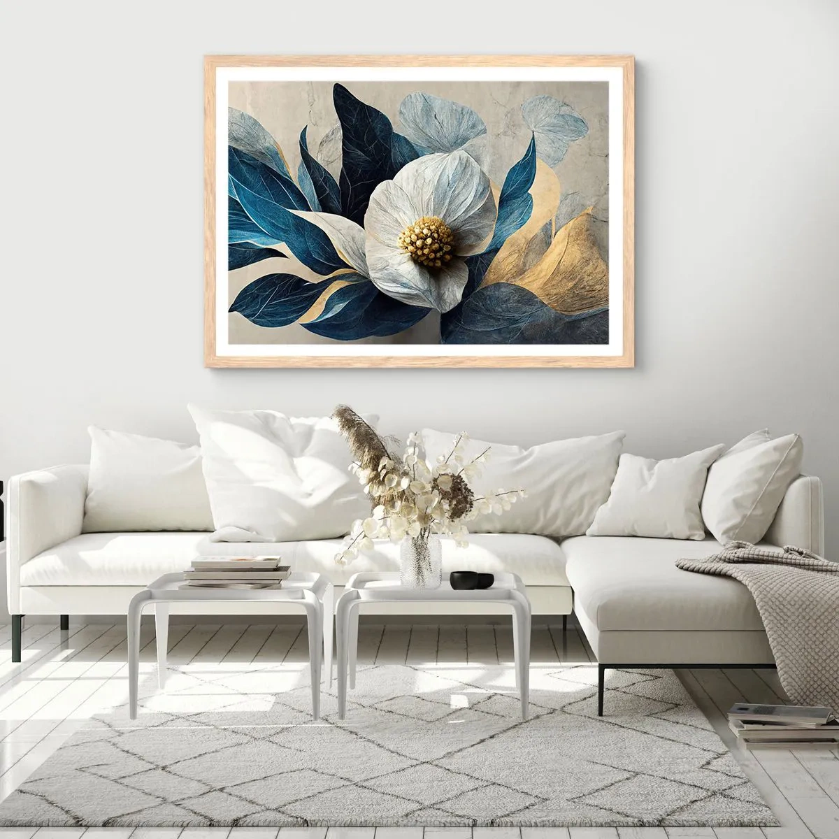 Poster in einem Rahmen aus heller Eiche - Er hat ein Herz aus Gold - 40x30 cm