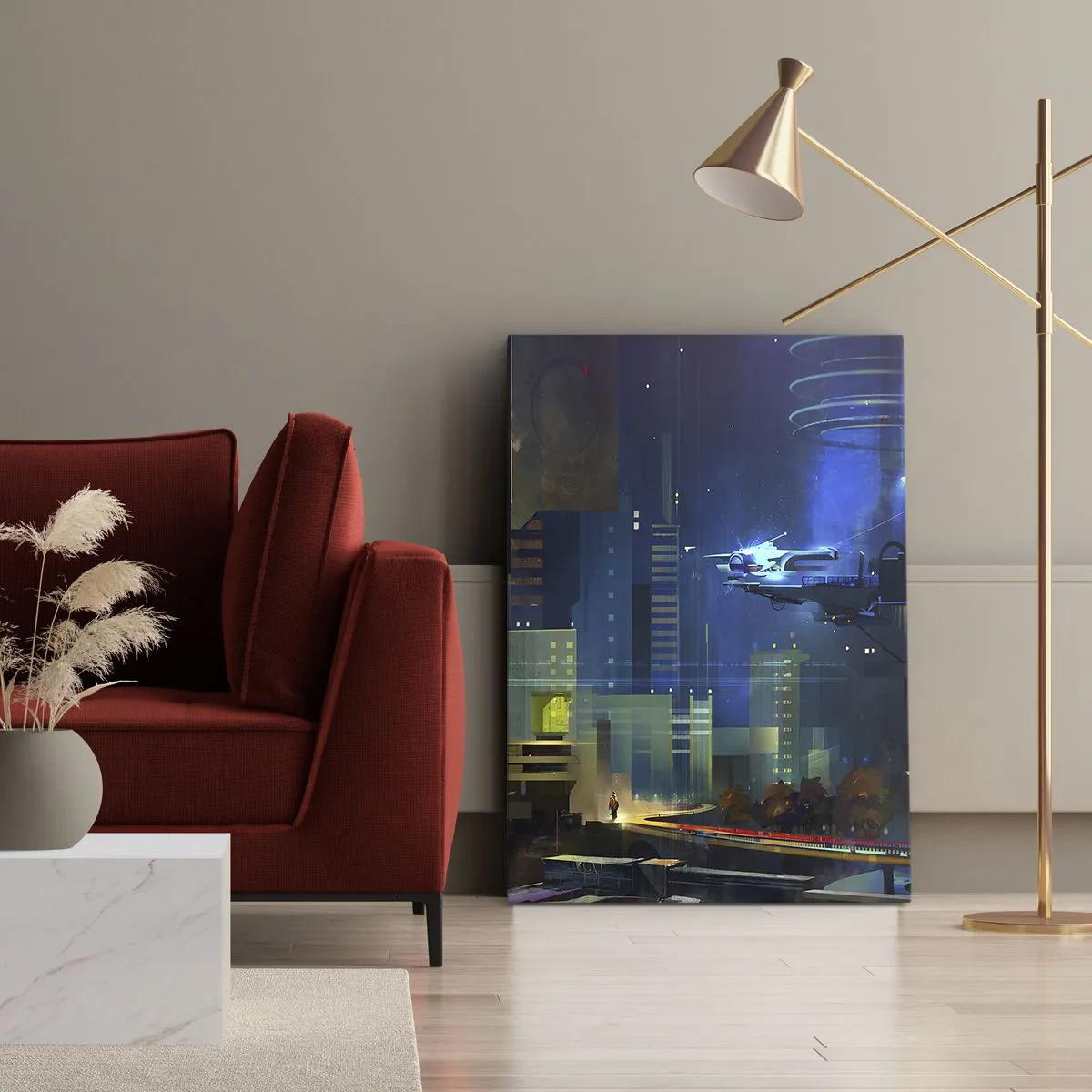 Bild auf Leinwand - Leinwandbild - In naher Zukunft - 65x120 cm