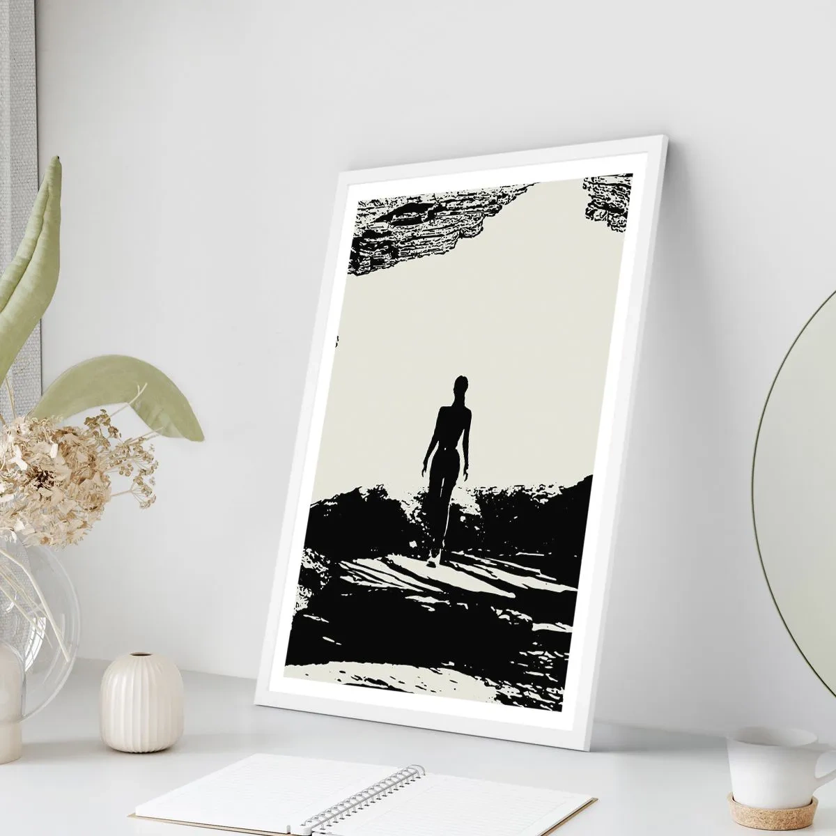 Poster in einem weißen Rahmen - Neuer Blick - 30x40 cm