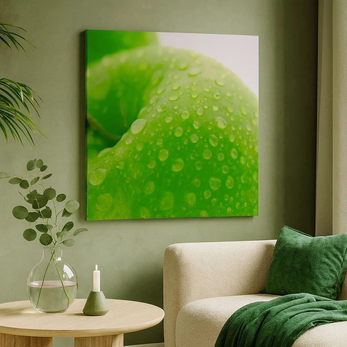 Bild auf Leinwand - Leinwandbild - Grüne kühle Frische - 30x30 cm