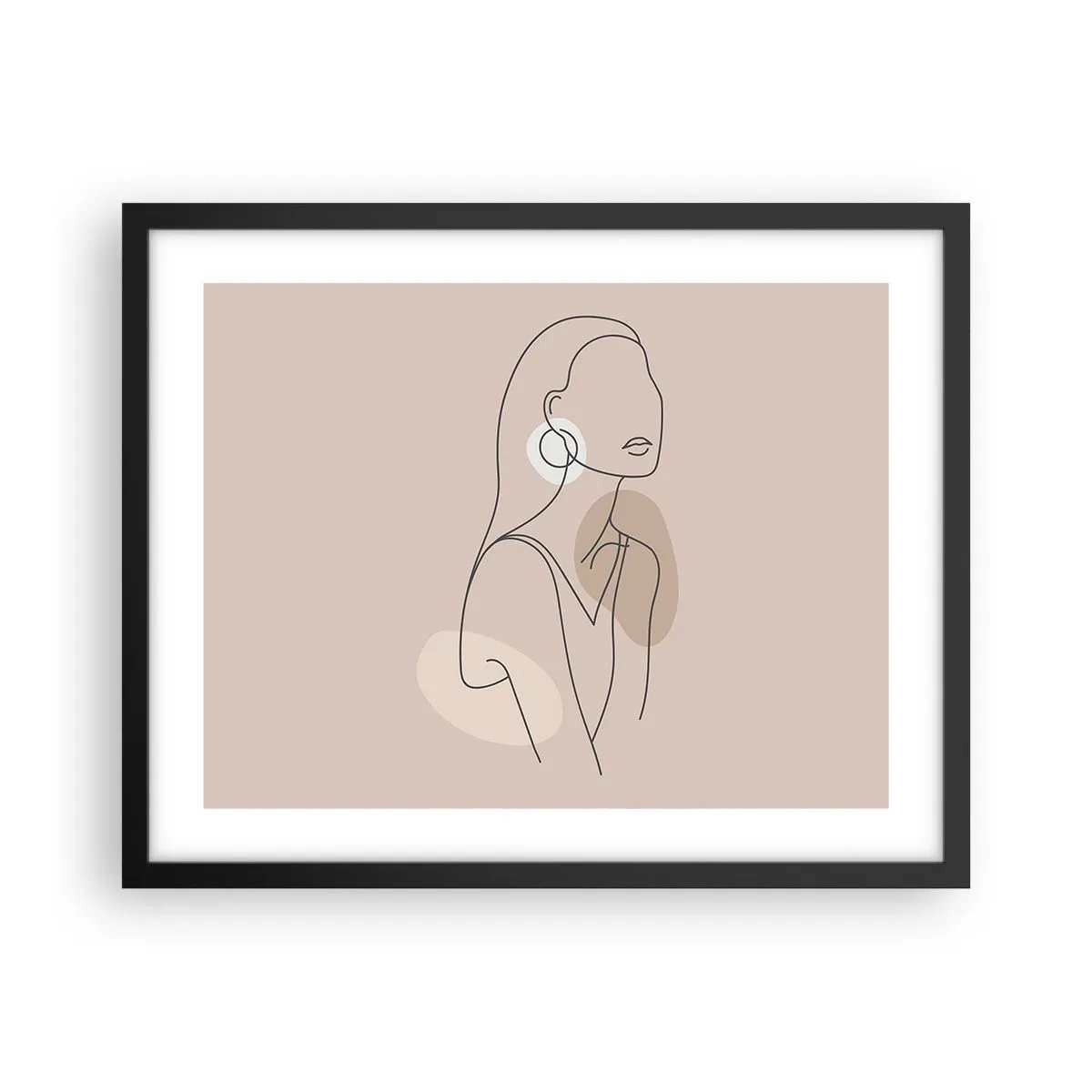 Poster in einem schwarzem Rahmen - Mädchenhafte Ikone - 50x40 cm