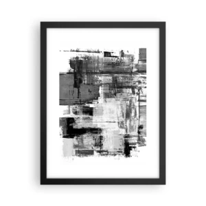 Poster in einem schwarzem Rahmen - Wunderschönes Grau - 30x40 cm