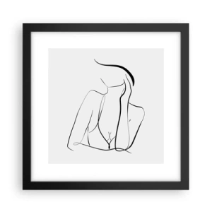 Poster in einem schwarzem Rahmen - Auf der Traumwelle - 30x30 cm