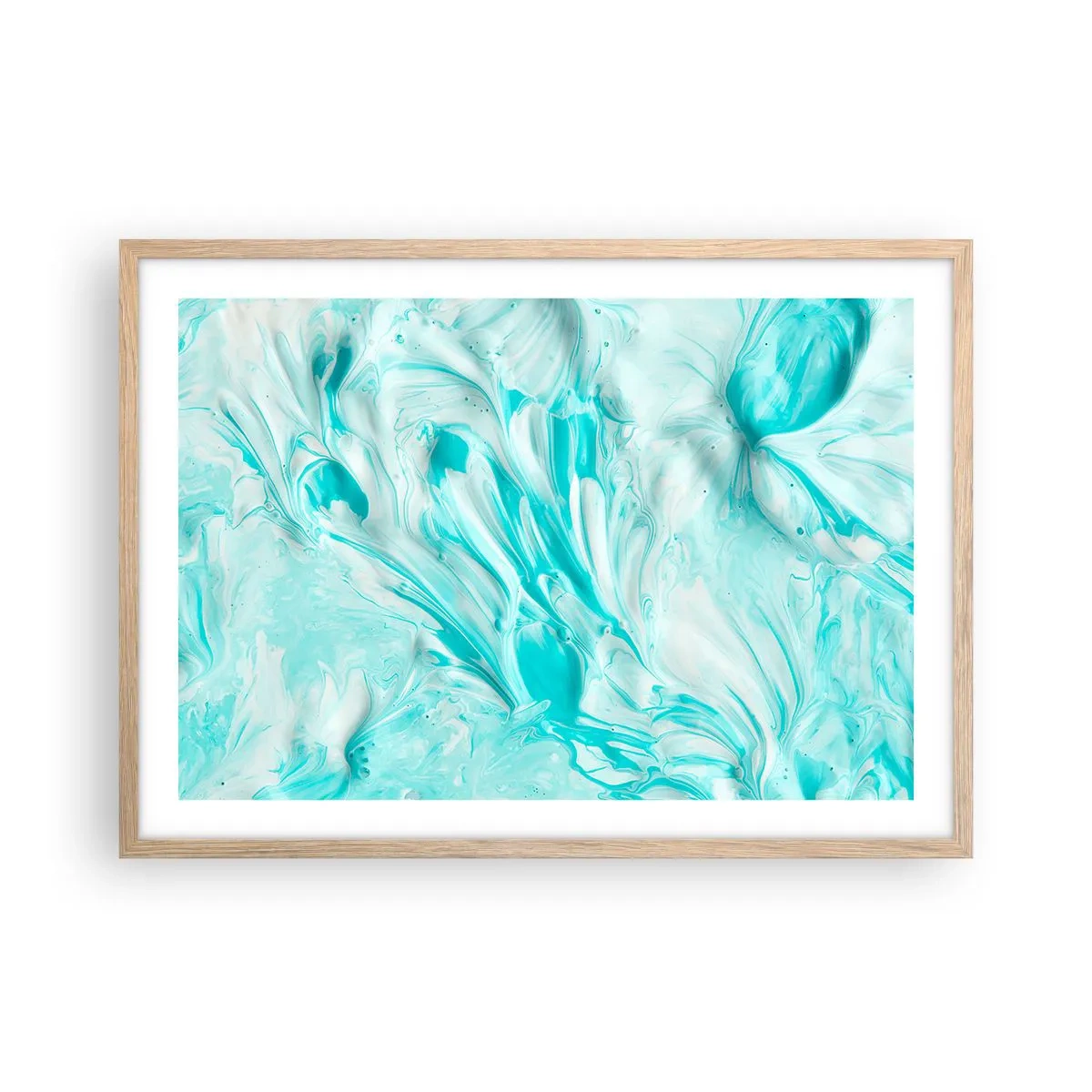 Poster in einem Rahmen aus heller Eiche - Für immer zusammen - 70x50 cm