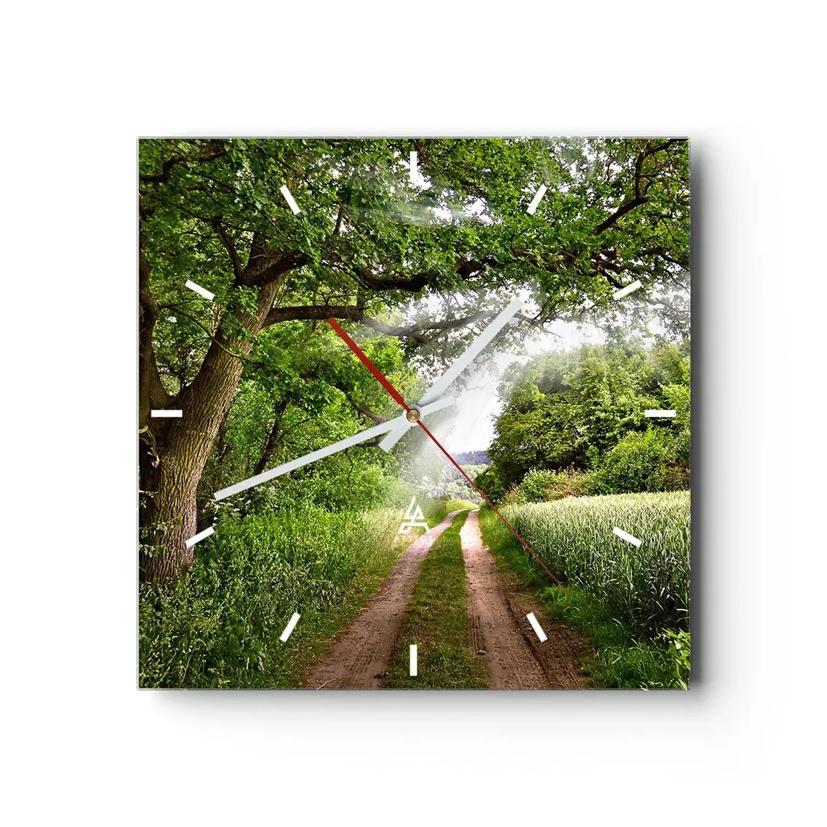 Wanduhr - Glasuhr - Et in Arcadia ego - 40x40 cm