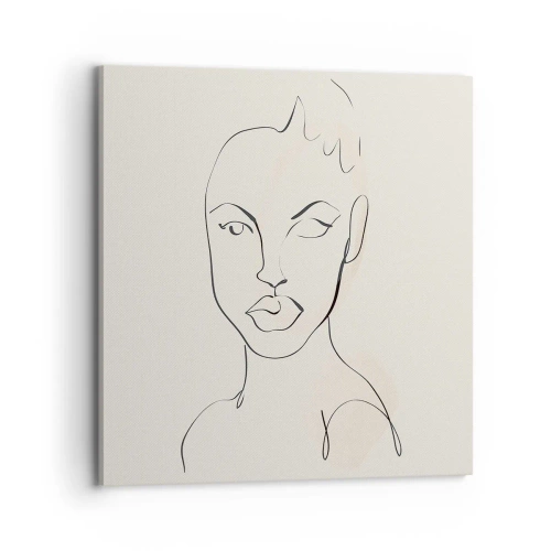 Bild auf Leinwand - Leinwandbild - Umriss der Sinnlichkeit - 70x70 cm