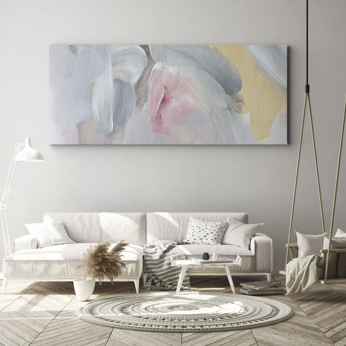 Bild auf Leinwand - Leinwandbild - In einer Pastellwelt - 100x40 cm