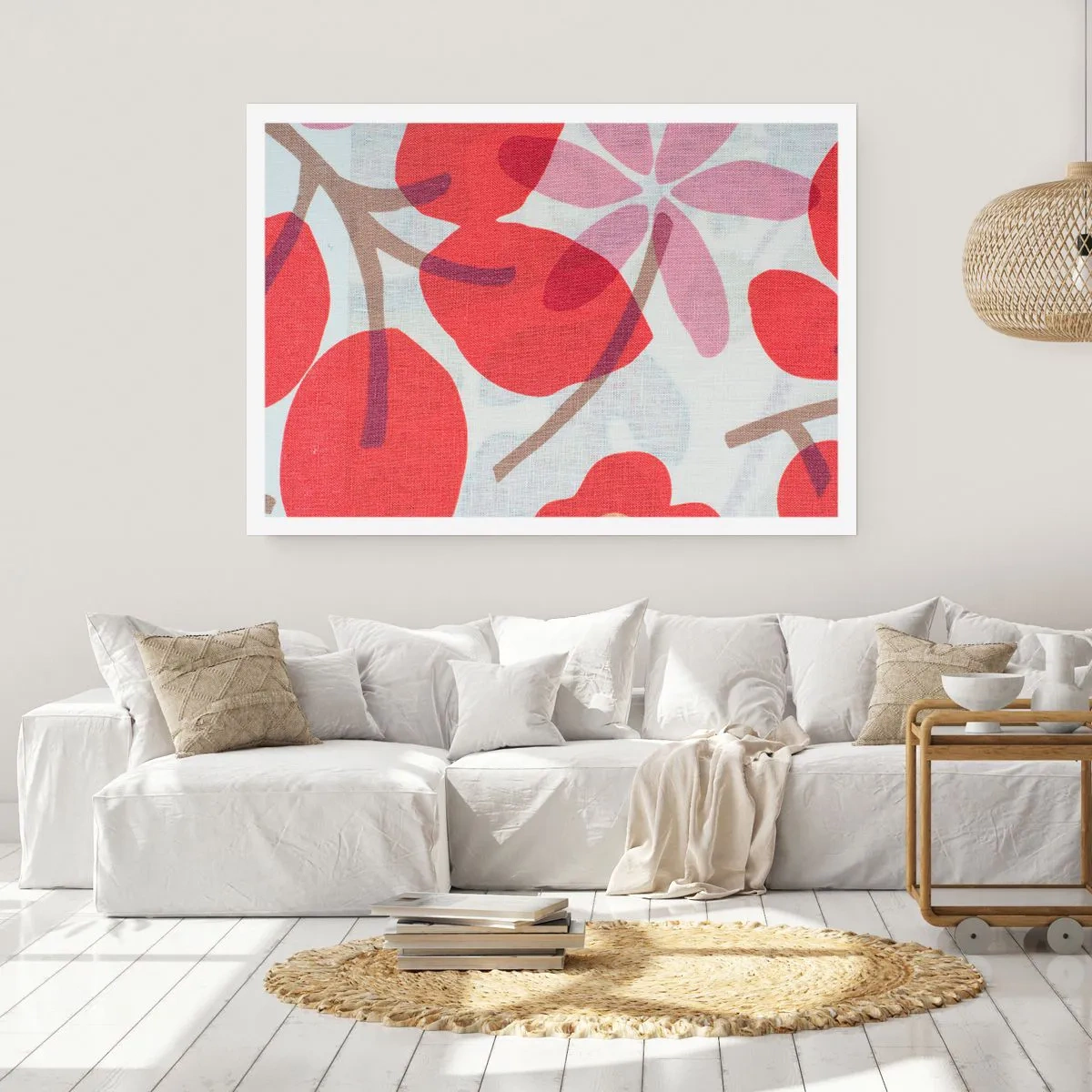Poster - Blumenarrangement in Rosa - 91x61 cm