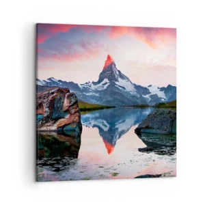 Bild auf Leinwand - Leinwandbild - Das Herz der Berge ist heiß - 50x50 cm