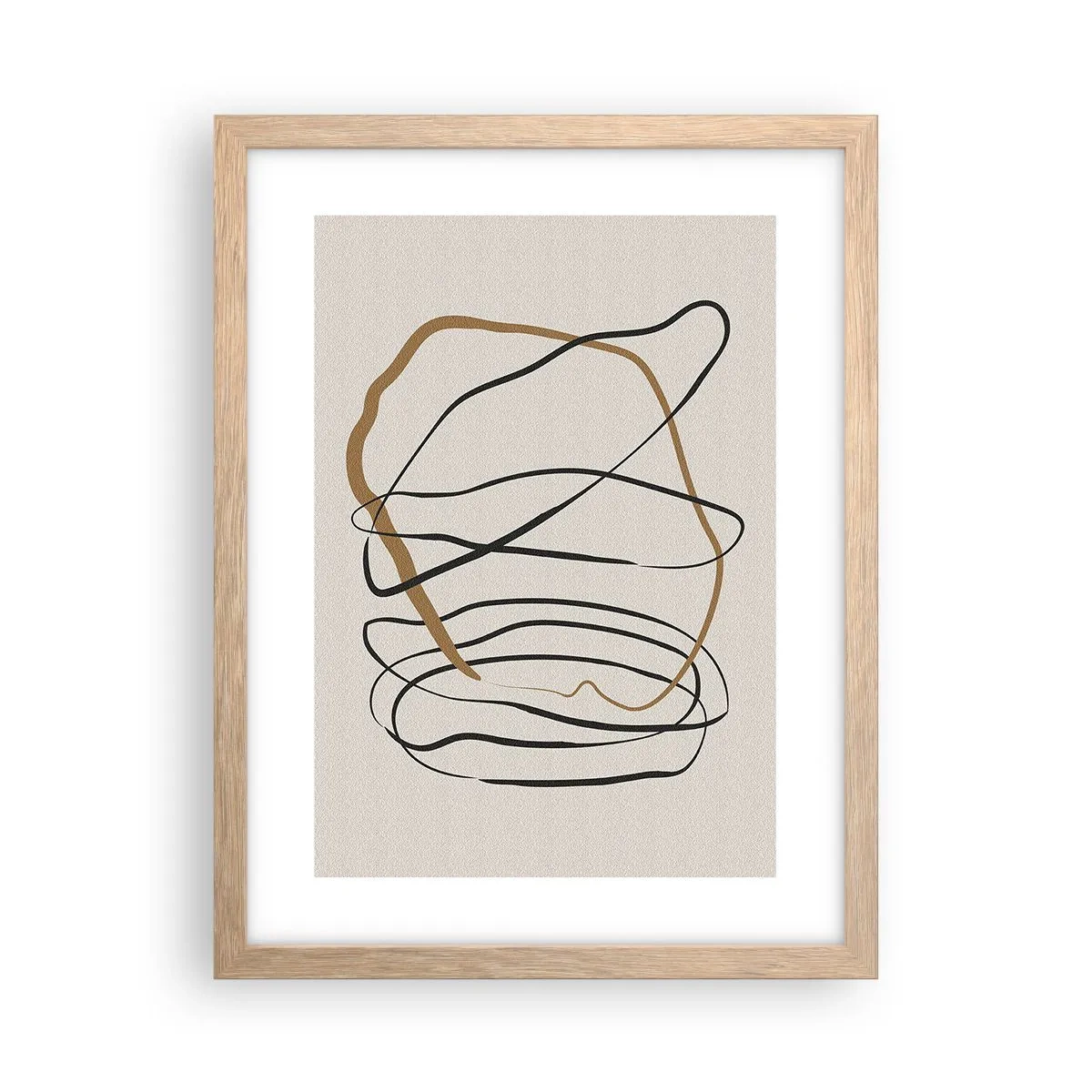 Poster in einem Rahmen aus heller Eiche - Komposition – Looptanz - 30x40 cm