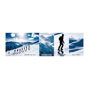 Fototapetenmuster Standard Eco - Das Team der Eroberer - Bergwanderung, Landschaft, Alpen - 100x30 cm