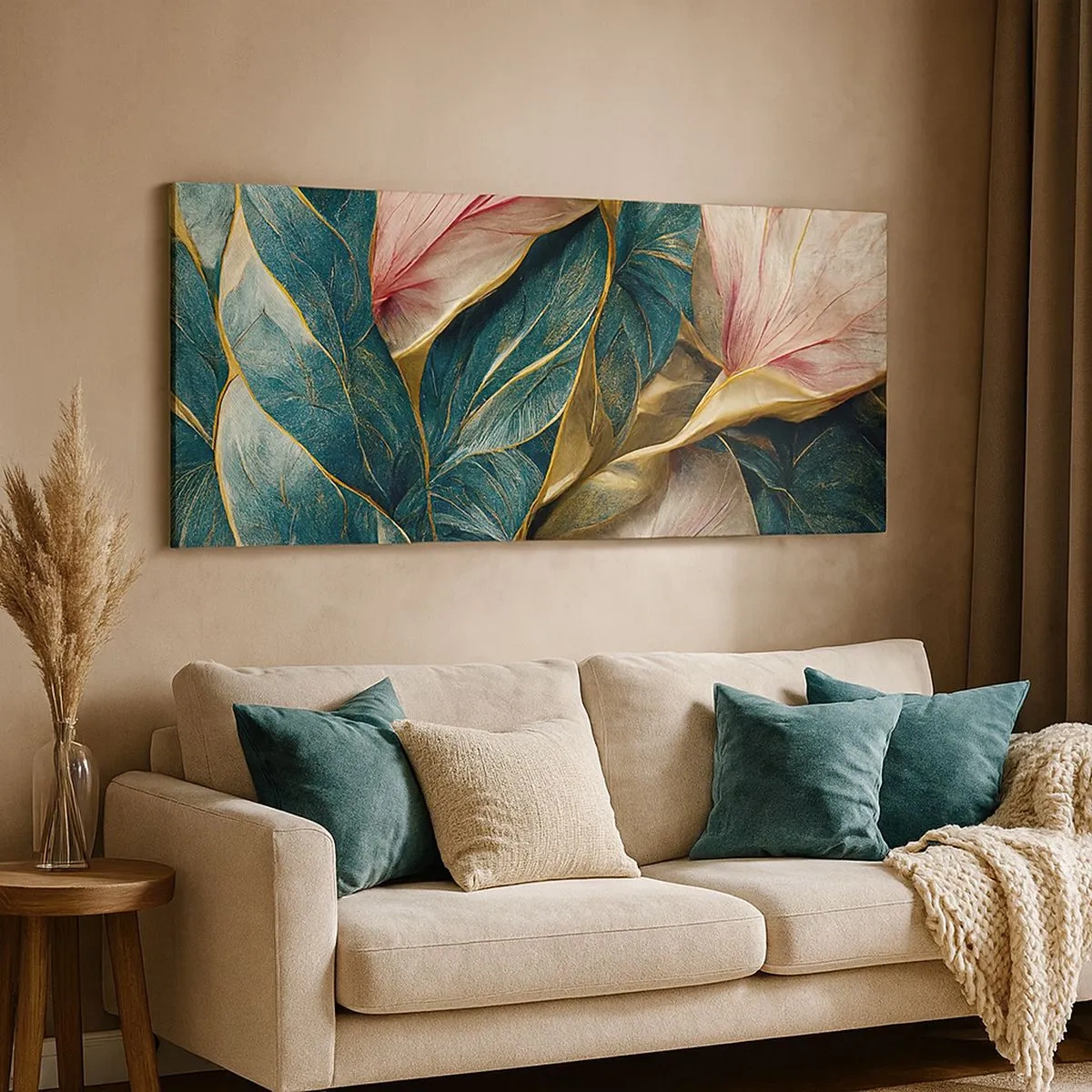 Bild auf Leinwand - Leinwandbild - Natürliche Eleganz und Stil - 100x40 cm