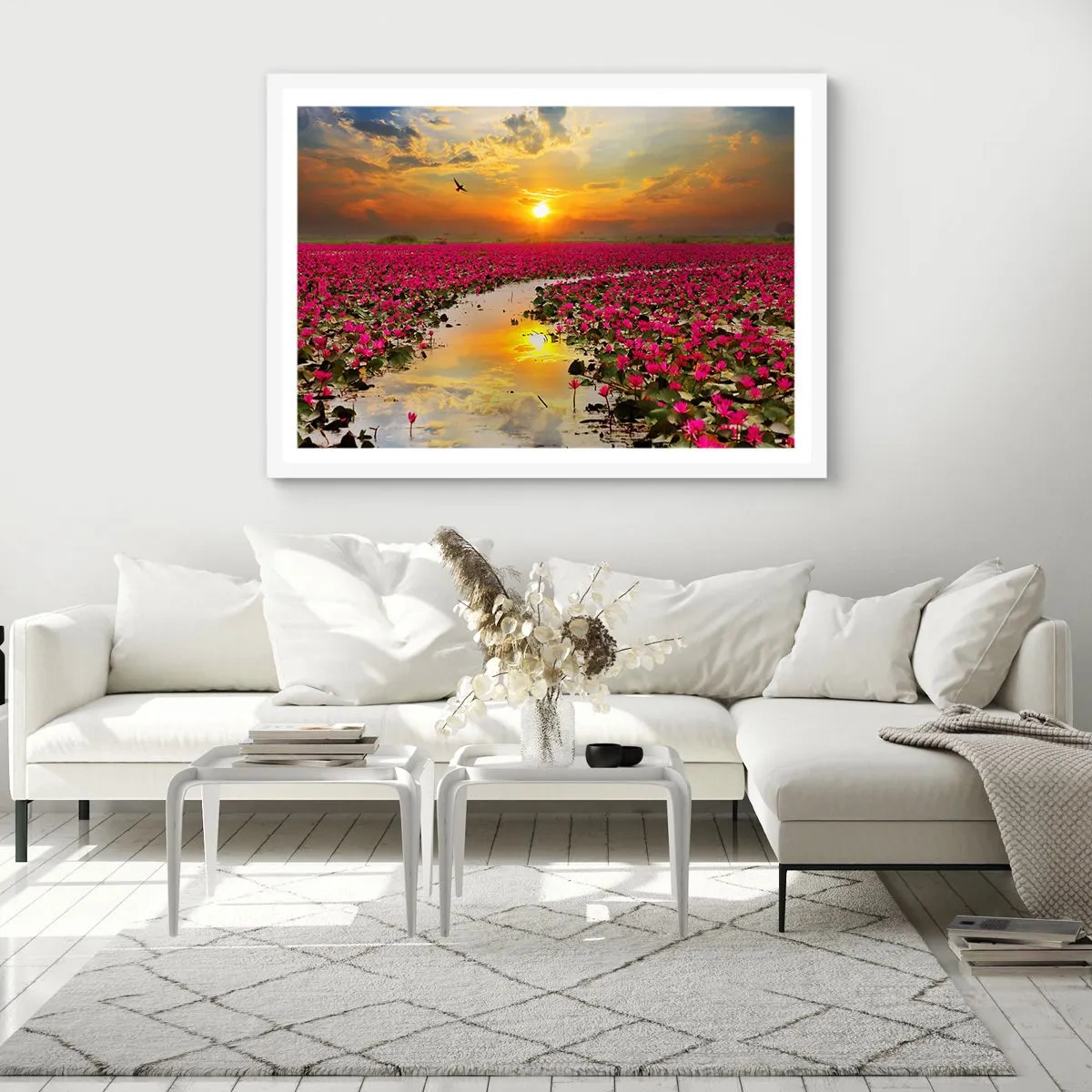 Poster in einem weißen Rahmen - Das geheime Leben des Sees - 40x30 cm