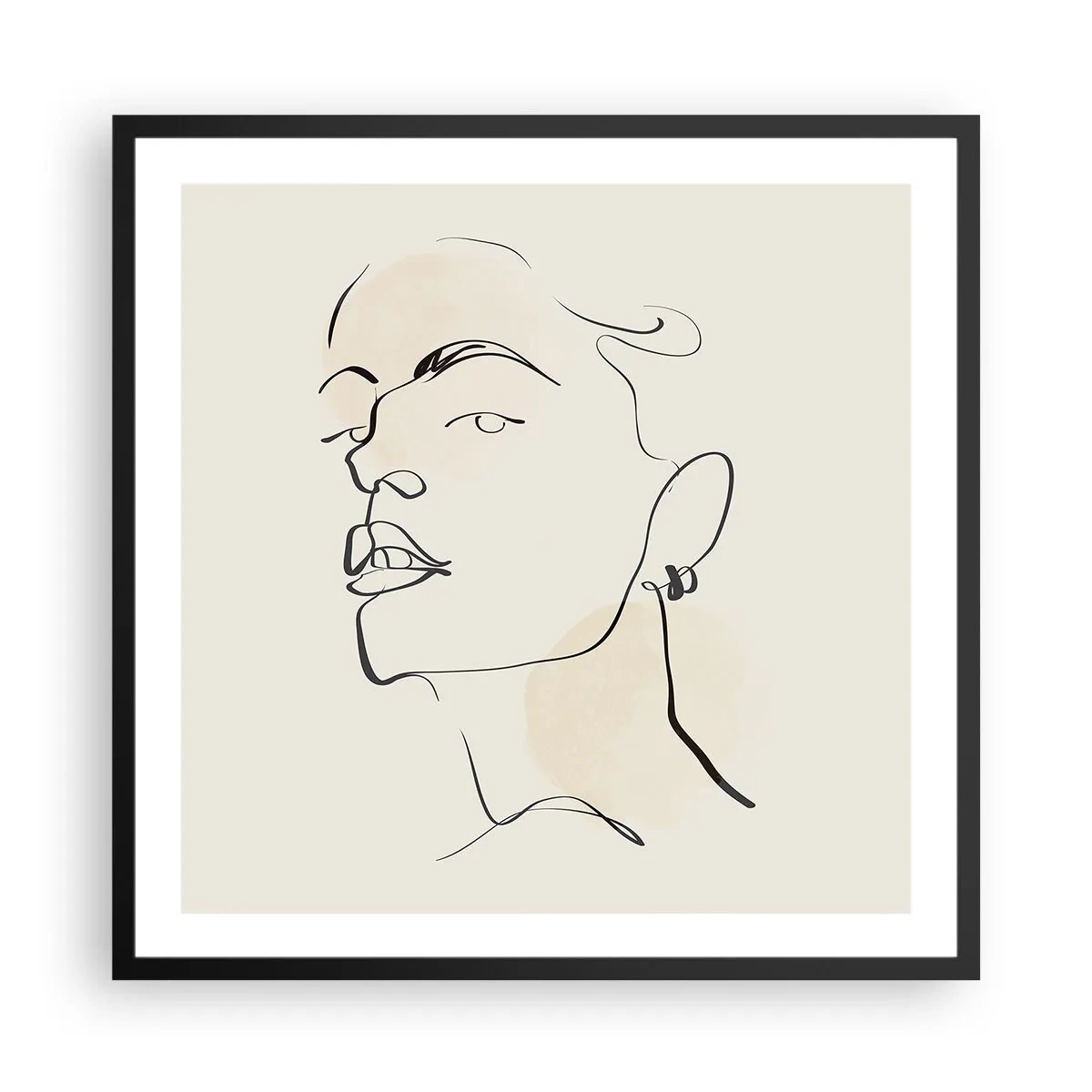 Poster in einem schwarzem Rahmen - Ein stolzer Blick - 60x60 cm