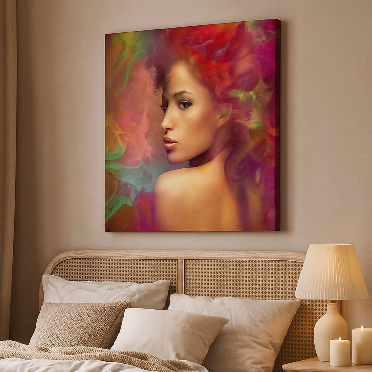 Bild auf Leinwand - Leinwandbild - Schöner als ein Regenbogen, so zart wie ein Nebel - 30x30 cm