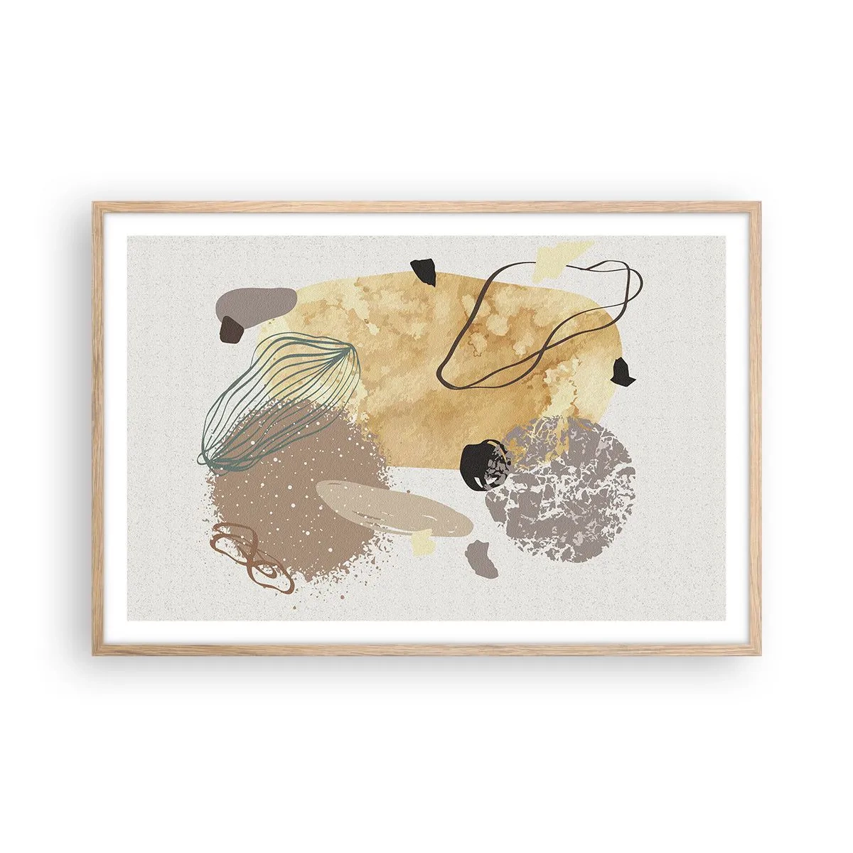Poster in einem Rahmen aus heller Eiche - Angewandte Plumkologie - 91x61 cm