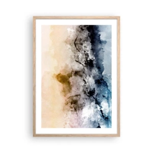Poster in einem Rahmen aus heller Eiche - In einer Nebelwolke ertrunken - 50x70 cm