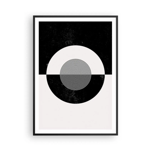 Poster in einem schwarzem Rahmen - Harmonie in Schwarz und Weiß - 70x100 cm