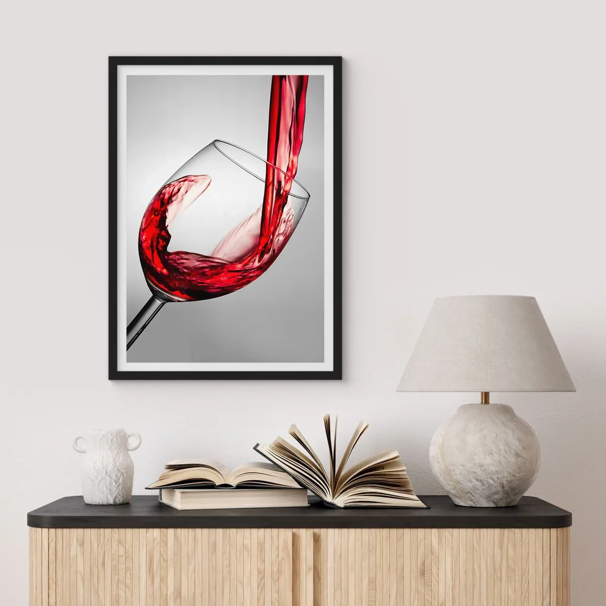 Poster in einem schwarzem Rahmen - Farbe – Bewegung – Klang - 30x40 cm