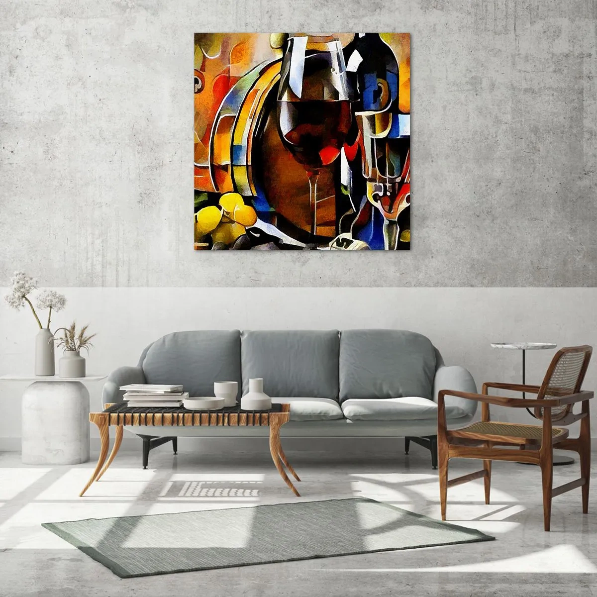 Glasbild - Bild auf glas - Und die Welt nimmt Farben an - 30x30 cm