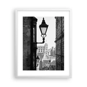 Poster in einem weißen Rahmen - Die Edinburgh-Geschichte - 40x50 cm