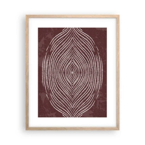 Poster in einem Rahmen aus heller Eiche - Der Raum spricht - 40x50 cm