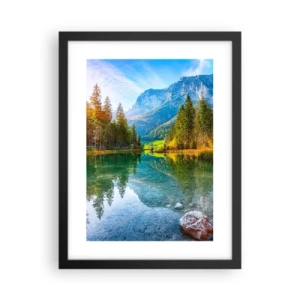 Poster in einem schwarzem Rahmen - Die Sanftheit des Herbstes - 30x40 cm