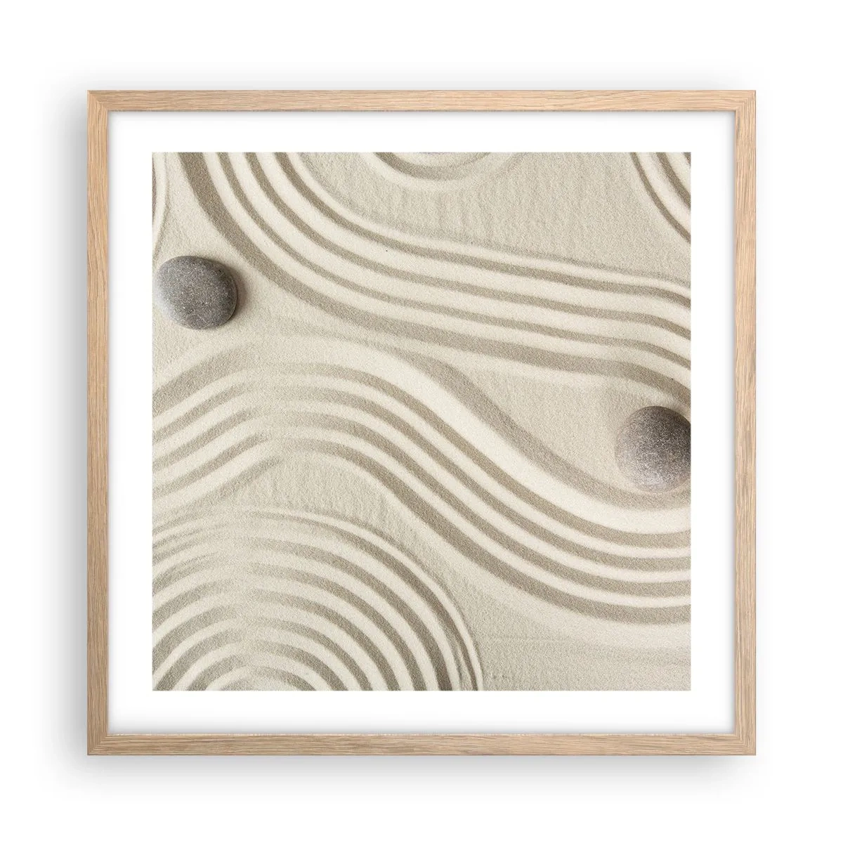 Poster in einem Rahmen aus heller Eiche - Ein Hauch von Wärme - 50x50 cm