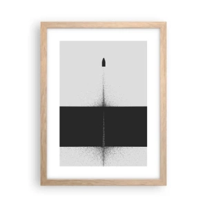 Poster in einem Rahmen aus heller Eiche - Direkt zum Ziel - 30x40 cm