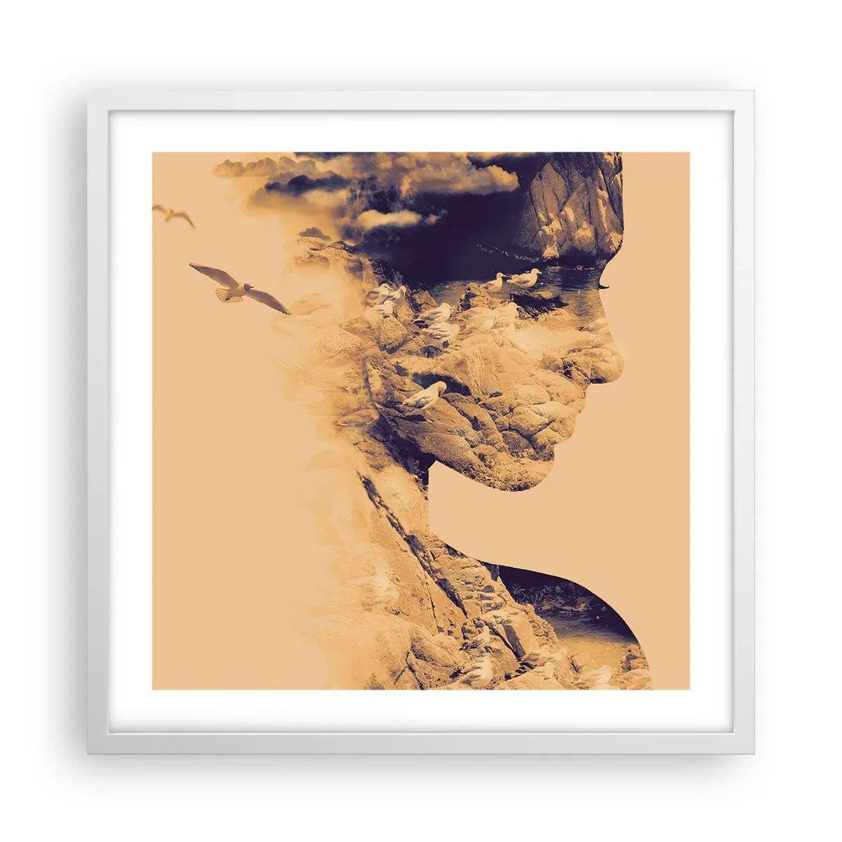 Poster in einem weißen Rahmen - Von Natur aus schön - 50x50 cm
