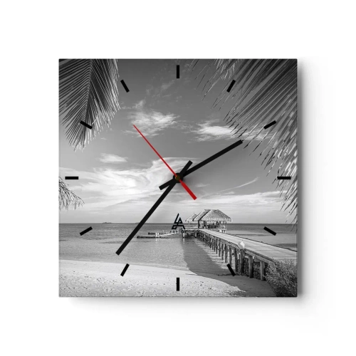 Wanduhr - Glasuhr - Erinnerung oder Traum? - 40x40 cm