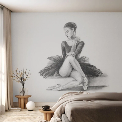 Fototapete Premium Canvas - Vom Tanz verzaubert - Ballerina, Tanzen, Ballett - 400x280 cm