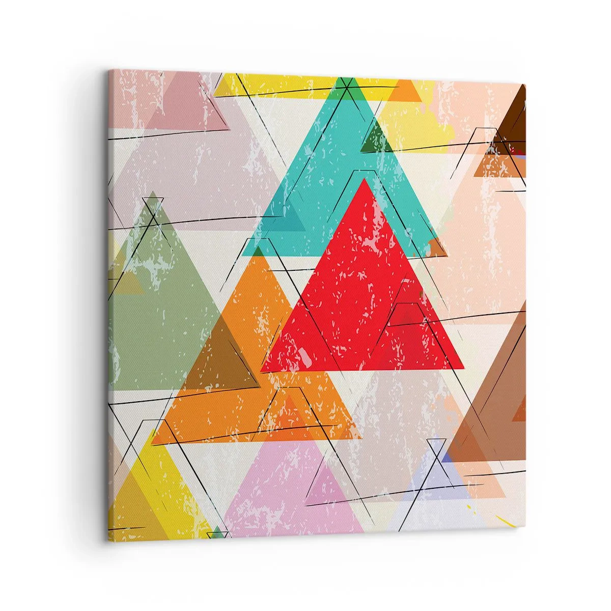 Bild auf Leinwand - Leinwandbild - Drei mal drei - 50x50 cm